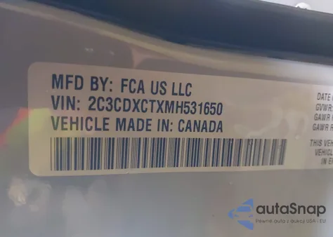 2021 Dodge Charger R/T from USA, damaged, VIN 2C3CDXCTXMH531650